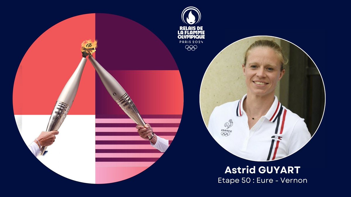 France TV Pro (@francetvpro) on Twitter photo 🔥 #Relaisdelaflamme #Paris2024
📍 Pour la 50e étape du relais, la #FlammeOlympique traverse l'#Eure
🤺 <a href="/AGuyart/">Astrid Guyart</a>, secrétaire générale du CNOSF et vice-championne olympique de fleuret par équipes en 2021, allumera la vasque à #Vernon
▶️ Chaque jours sur france.tv/paris-h24/dire… 🔥 #Relaisdelaflamme #Paris2024
📍 Pour la 50e étape du relais, la #FlammeOlympique traverse l'#Eure
🤺 <a href="/AGuyart/">Astrid Guyart</a>, secrétaire générale du CNOSF et vice-championne olympique de fleuret par équipes en 2021, allumera la vasque à #Vernon
▶️ Chaque jours sur france.tv/paris-h24/dire…