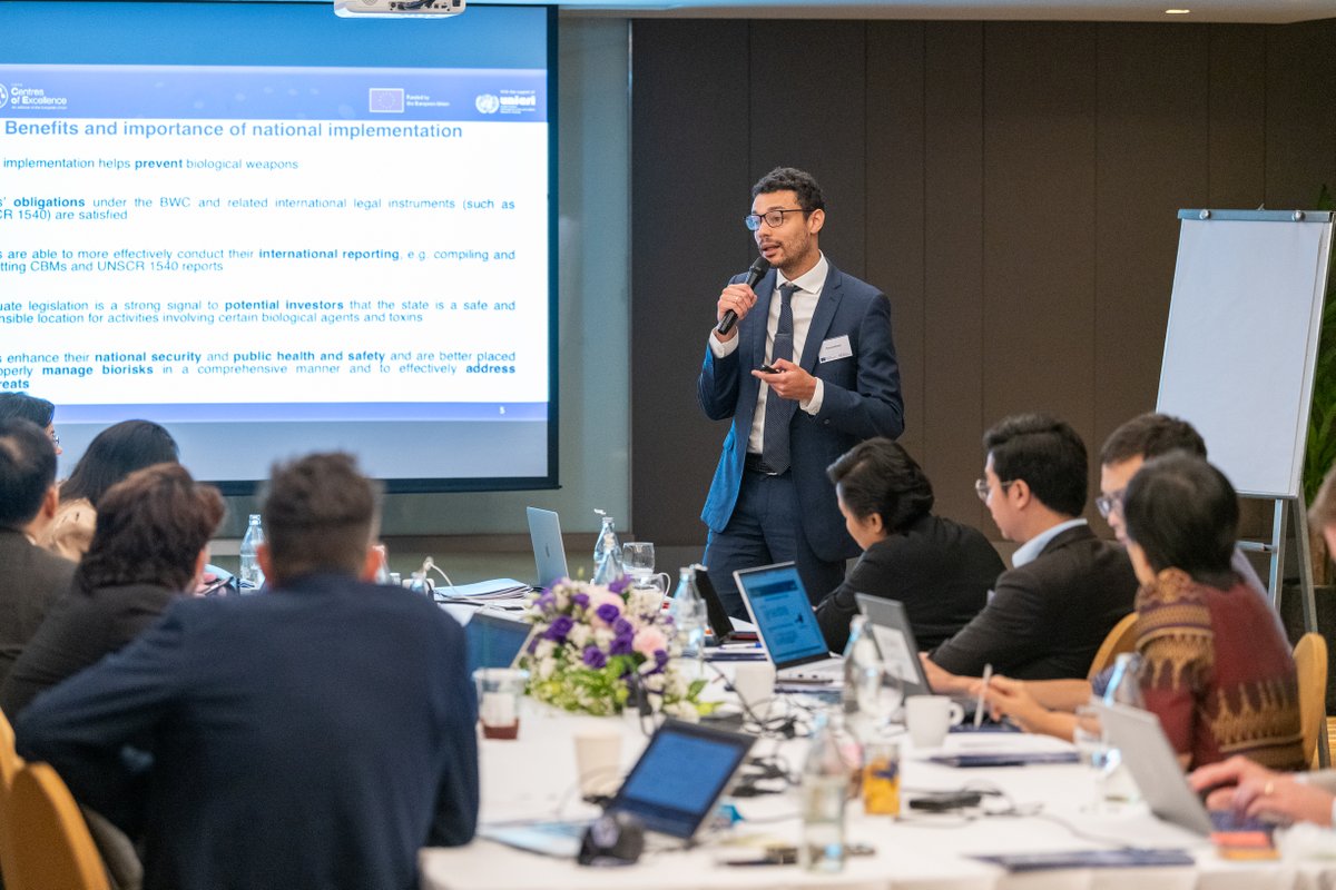 vertic_org's tweet photo. This week, staff from the NIM programme have been in Bangkok 🇹🇭 for a regional conference under #CBRNCoE_Project81.  The team engaged with partner countries under the project and led a working group on national legislation to control biological materials. https://t.co/91xXIengWO