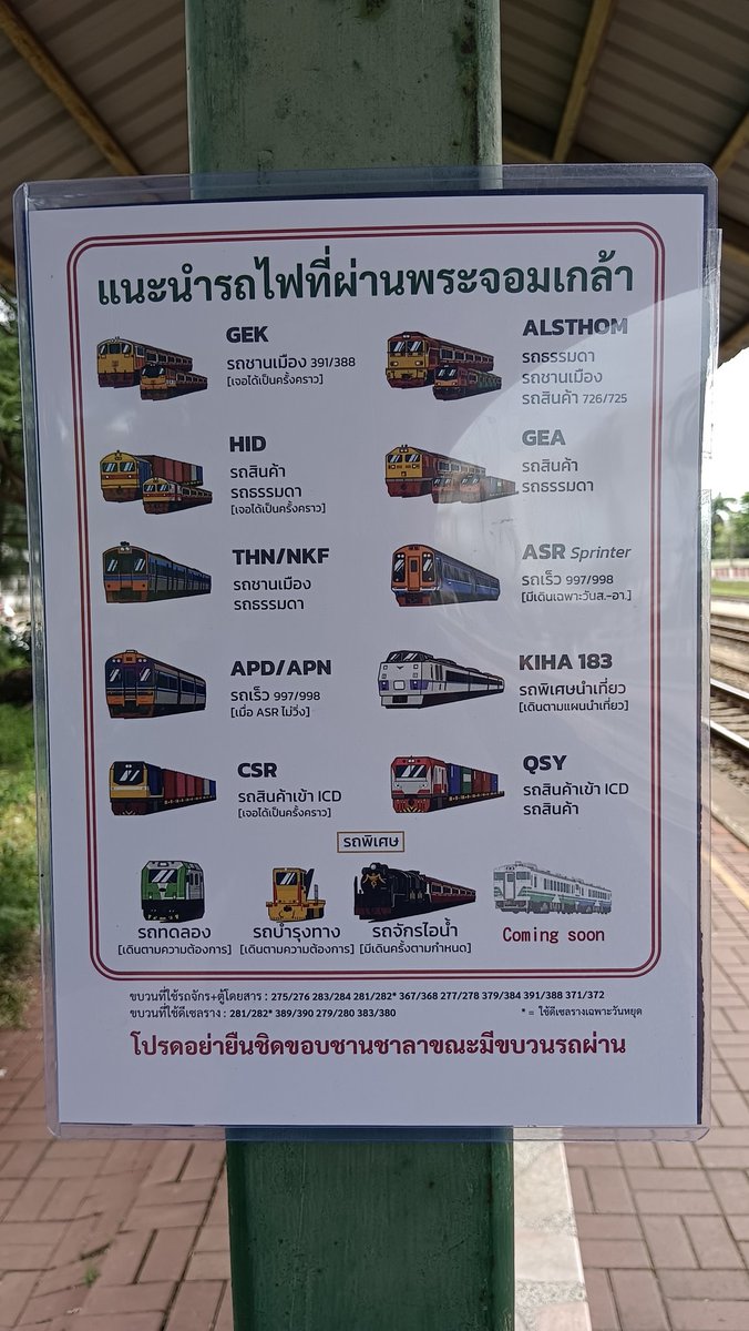 Tata_Footprint's tweet photo. ตอนไปสอนที่ มจล. ล่าสุดเจอสิ่งนี้ที่สถานีรถไฟพระจอมเกล้า เก๋มาก ดูแล้วทำให้ตั้งใจดุรถไฟเพิ่มเลย https://t.co/YK0HxM2nBs