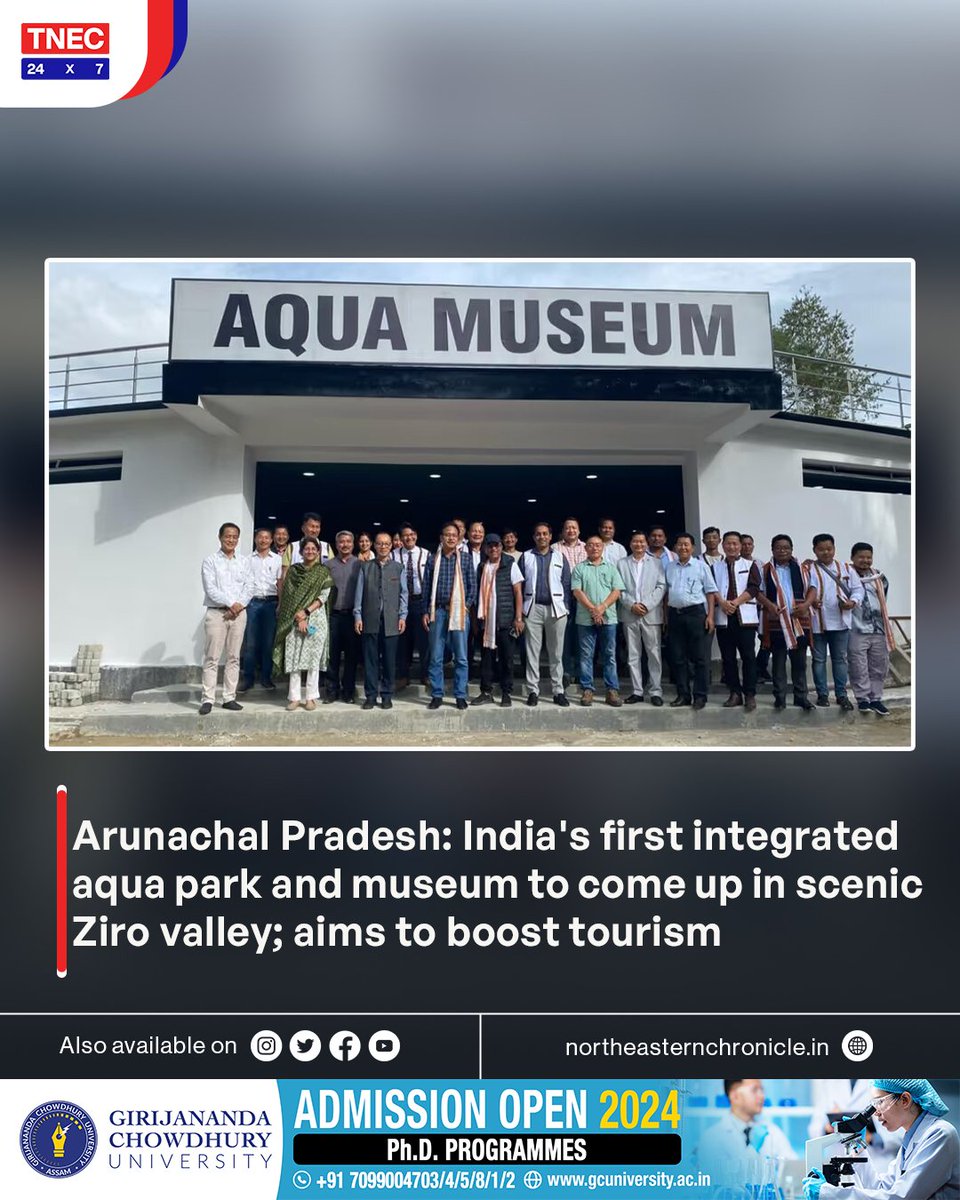 Arunachal Pradesh: India's first integrated aqua park and museum to come up in scenic Ziro valley; aims to boost tourism

#ArunachalPradesh #development  #ziro #tourism