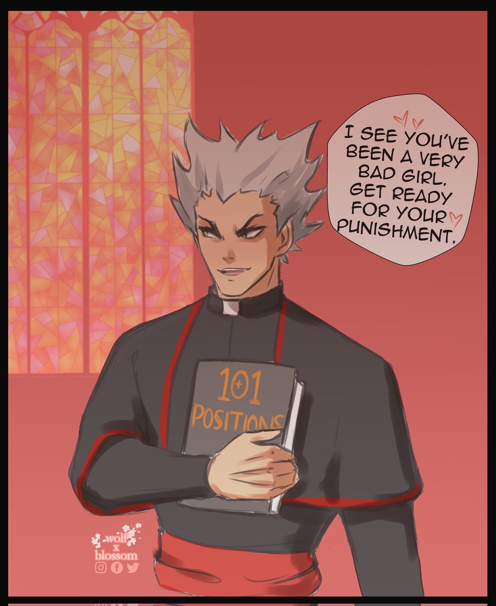 wolfxblossom's tweet photo. Garou and Eiko religious AU idk why 🥴♥️ https://t.co/gKMlFDiVpX