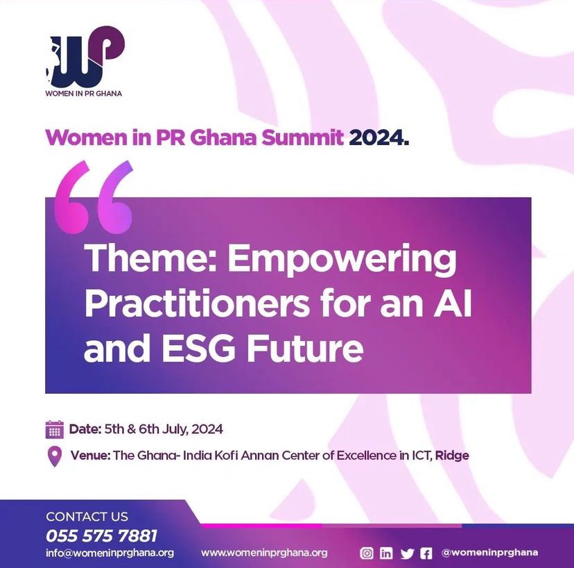 faithsenam's tweet photo. We start our 8th Edition of @womeninprghana Summit Today. Join us as we learn from seasoned professionals who gamechangers and experts in diverse fields.
#wiprsummit2024 #womeninprghana https://t.co/2iVe9VGmnW