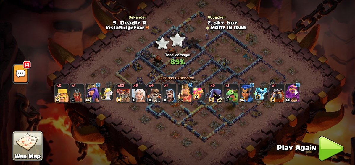 rudransh_0112's tweet image. Sharing my th16 base which gave me good def against meta strats, you can use it in wars or cwl.🔥
Enjoy!😉
link.clashofclans.com/en?action=Open…
Cc - 2 ice golems,3 hh and 2 archers
#clashofclans | #warbase | #cwlbase