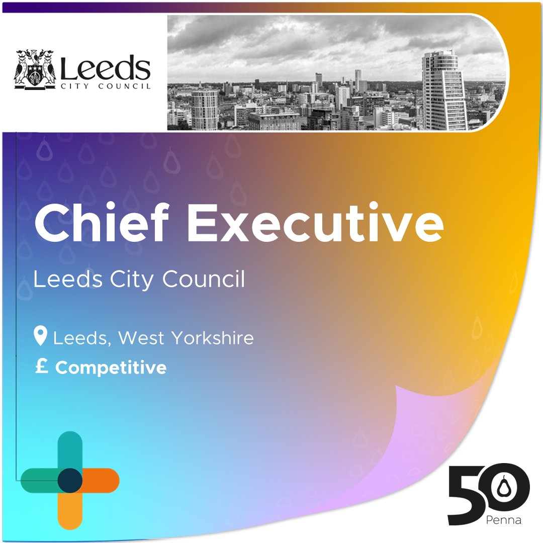 pennaexecutive's tweet photo. Ambitious. Collaborative. #Community-focused. @LeedsCC_Help seeks a new #ChiefExec.
If you're ready to bring exciting leadership, ensure financial sustainability, & galvanize a global city for local communities, then find out more >> https://t.co/NmtwKKmRn1 https://t.co/QEuHG4lJUy