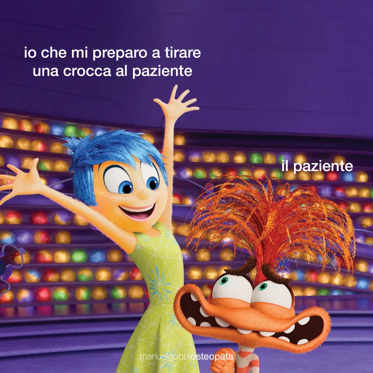 ManuelGobb1's tweet photo. Le emozioni di una vita da osteopata 💀
#insideout #insideout2 #osteopatia https://t.co/pO2mtPlWsn