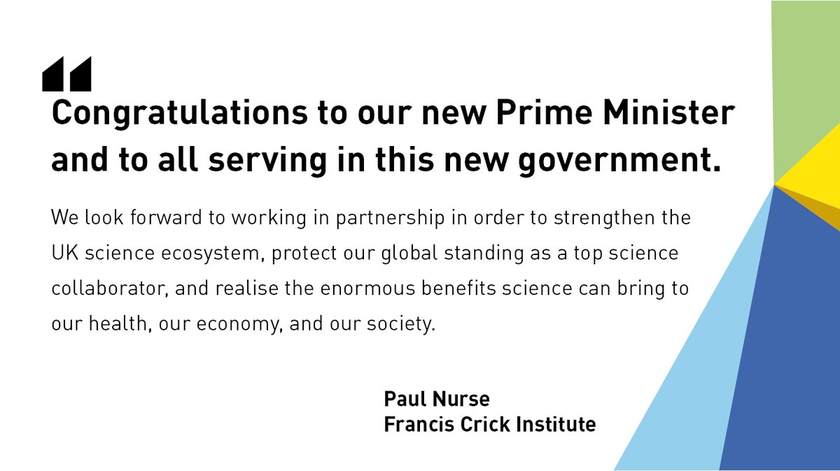 We look forward to working with <a href="/Keir_Starmer/">Keir Starmer</a> and the incoming government to strengthen the UK science ecosystem in the coming years.