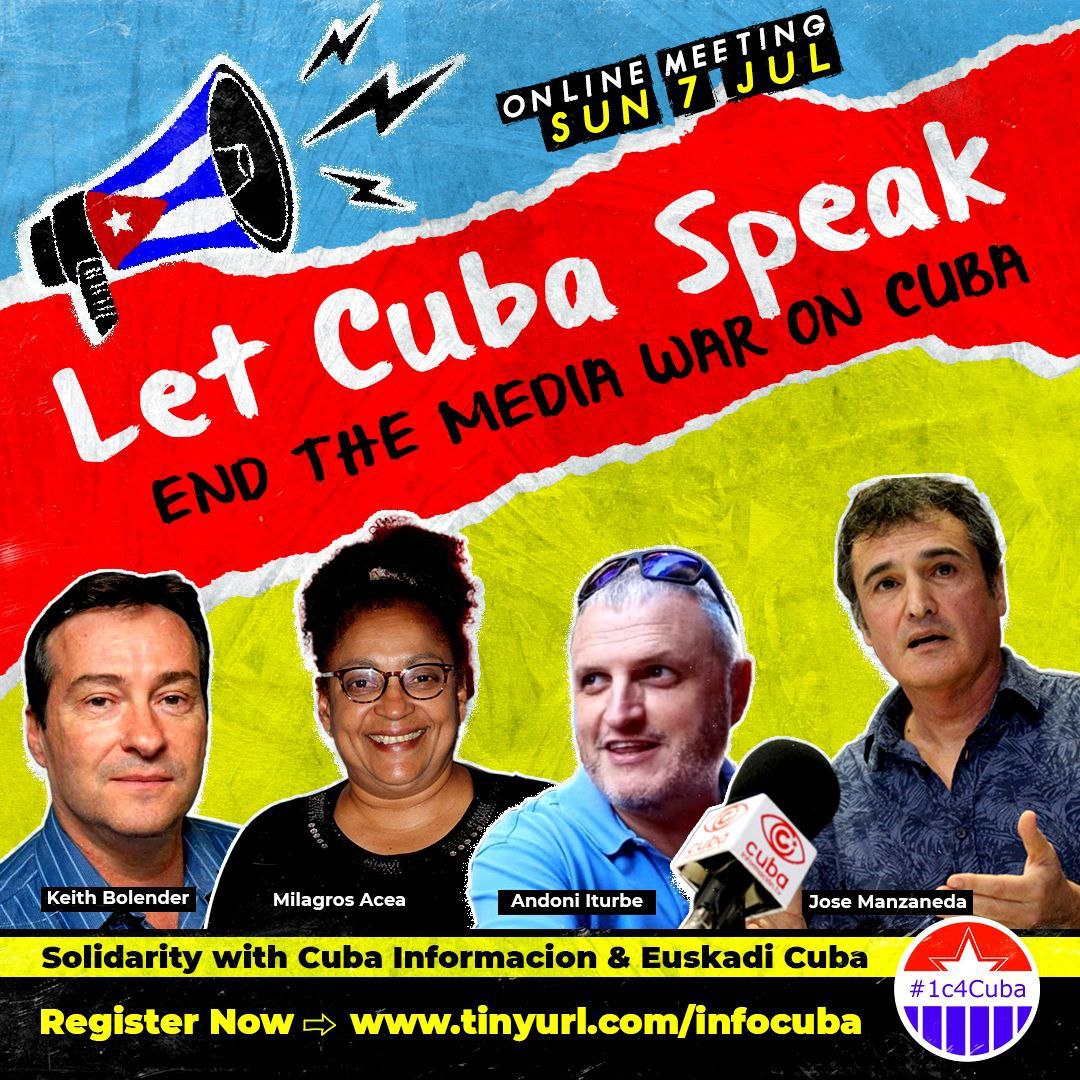 Keith Bolender, autor del libro: 'Fabricando el enemigo - la guerra de los medios contra Cuba', editorial Pluto Press, se unirá al seminario web 'Que hable Cuba - fin a la guerra mediática'.
No se lo pierdan!
facebook.com/share/p/edRH2Z…
#MejorSinBloqueo