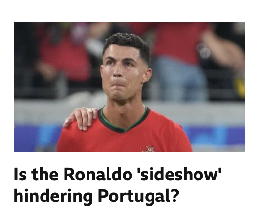 I'll tell you what's hindering Portugal. The fact that he's got a severed hand on his shoulder