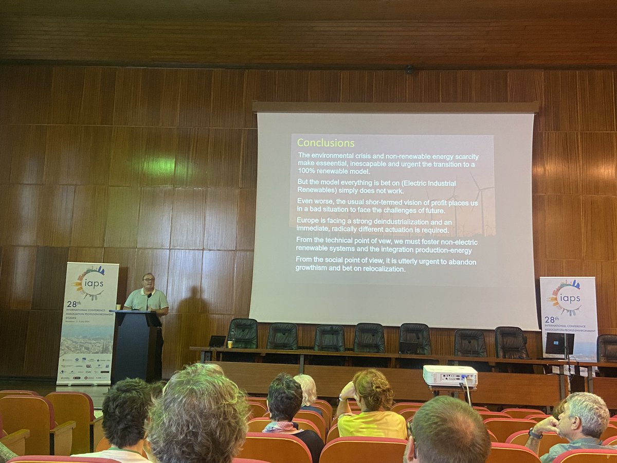 LaiaMojica's tweet photo. Thank you @amturiel for your inspiring speech and advocacy for degrowth at #IAPS24Conference! https://t.co/gAhkhUMYD5