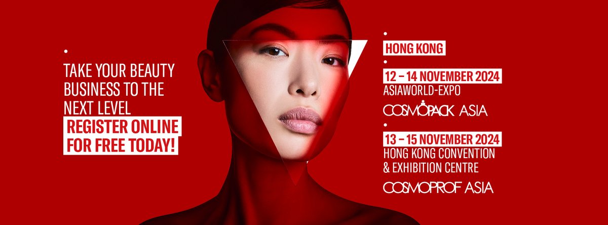 Exciting News! 📢 Online Registration is now open for Cosmoprof Asia 2024 in Hong Kong.

Don't miss your chance to be part of the leading beauty event in Asia. Register now and save HKD420 on admission 👉 bit.ly/3xHxA7Y