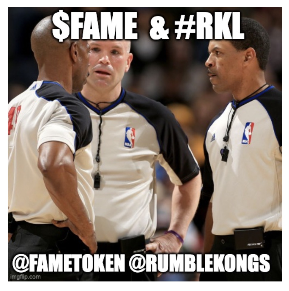 When @nba #refrees dont know what to make of <a href="/fametoken/">FAME Network</a> and <a href="/RumbleKongs/">Rumble Kong League</a> #FAME <a href="/fametoken/">FAME Network</a> $fame