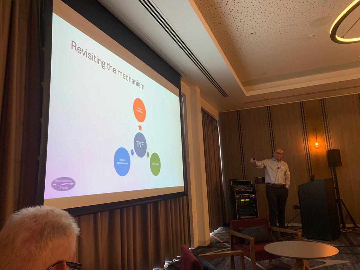 Prof Galloway takes us through the history of cancer concern with TNF inhibitors.

No evidence for concern for 
-de novo Ca
-Ca survival
-Ca recurrence

No other class has had this amount of evidence. <a href="/spaacademy1/">@spaacademy</a>