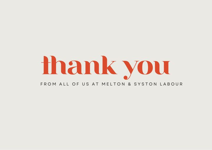 MeltonSystonLab's tweet photo. We want to thank everyone who voted for Zafran Khan and for a Labour Government. 
Whilst we may not have a Labour MP, we look forward to the positive #change Melton &amp; Syston will now see, because we have a Labour government. https://t.co/vrUr1hPzZx