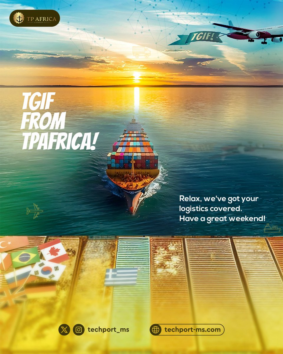 Thank Goodness It's Freight-day!

Let's keep those shipments moving and your weekend plans on track.

Happy Friday from Techport Africa!