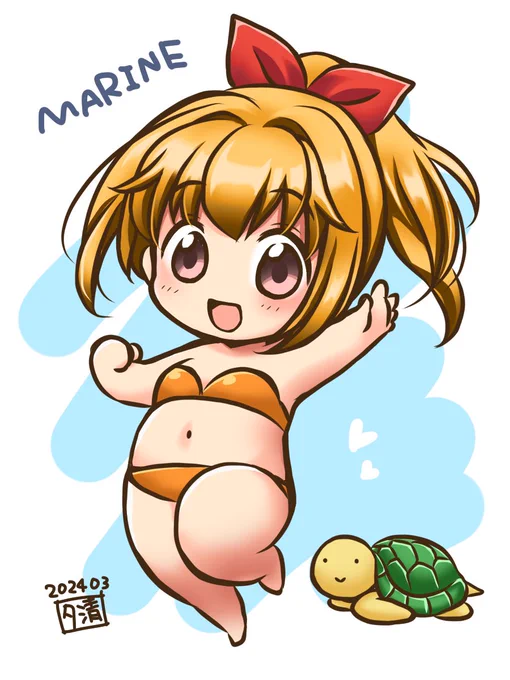 #ビキニの日だそうなのでマリンちゃんでも再掲しておきますねー 