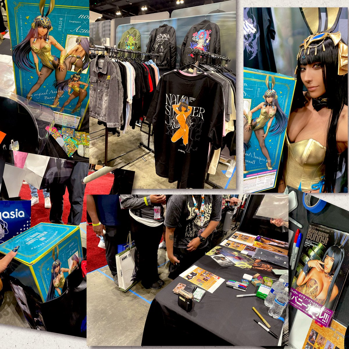 On the first day of AX, a lot of people came to see me! Some people even brought my Anubis Bunny figures 😳✨ The T-shirts in collaboration with SAISEI were also sold out. Thank you so much for all the wonderful times.