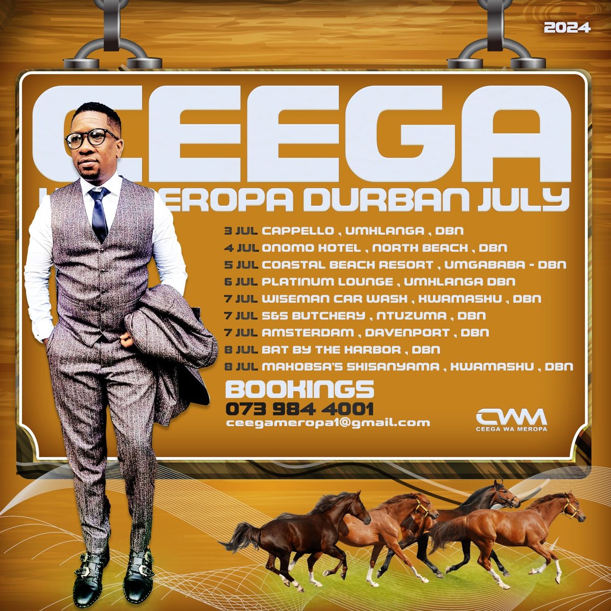 CeegaWaMeropa1's tweet photo. Gig Guide

#DurbanJuly https://t.co/tnZpCwUzOm