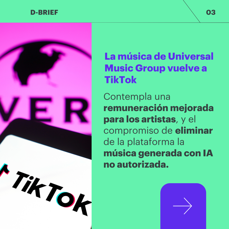 KreabEspana's tweet photo. 📢 Se lanza Meta #IA, los likes en X ya son privados, Tiktok Shop llegará a España en verano y el Gobierno aprueba la ley de influencers.
Descubre todo lo que ocurre en el ámbito digital y las novedades de las redes sociales en nuestra newsletter #DBrief 👇