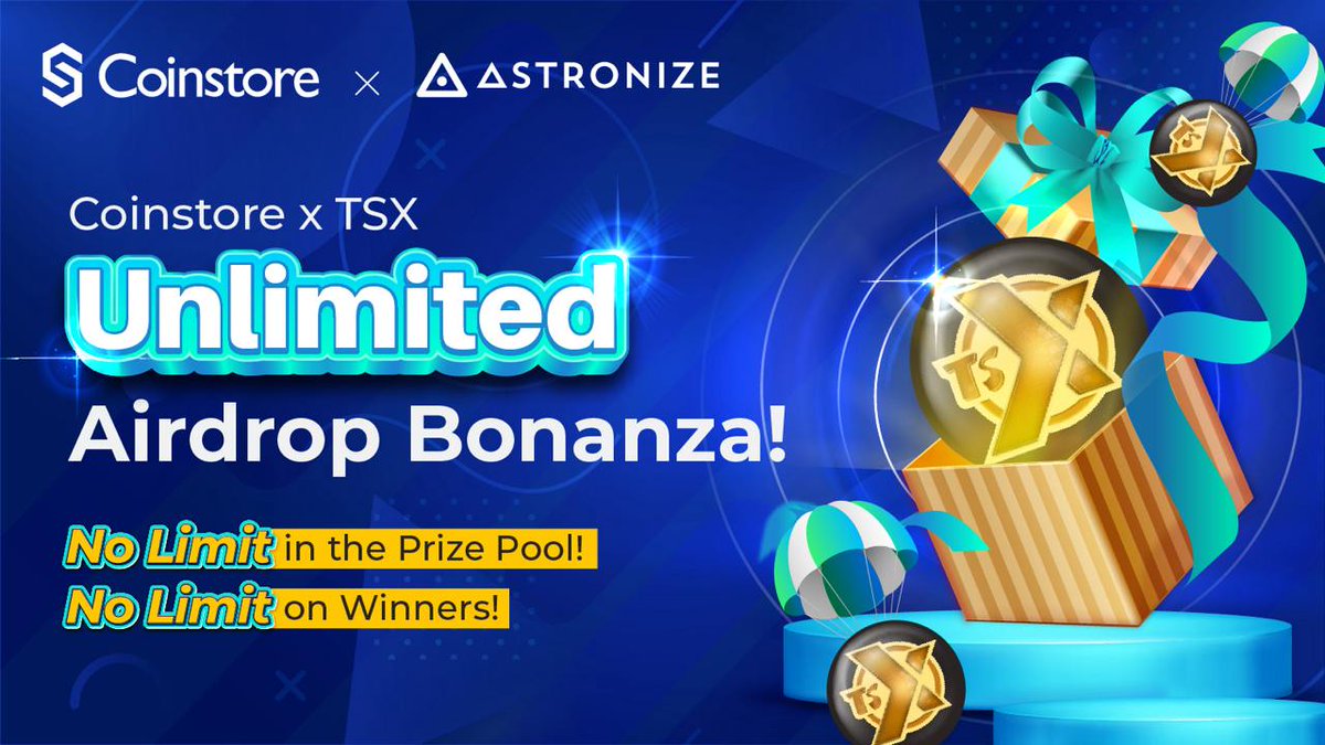CoinstoreExc's tweet photo. 🎆 Join Coinstore x TSX: Airdrop Bonanza NOW! 🎆 
  
⏰ Until 2024.07.22 17:59:59 (UTC+8)
  
💵 Snag a portion of the Unlimited Bountiful Airdrop Bonanza!
  
😁 Generous rewards, simple tasks, first come, first served!
  
1️⃣ Registration Now : https://t.co/8mrJYUe7Bn
2️⃣ More Details : https://t.co/9CqZZIJfR0

#TSX #Airdrop #Bonanza #Campaign #Coinstore