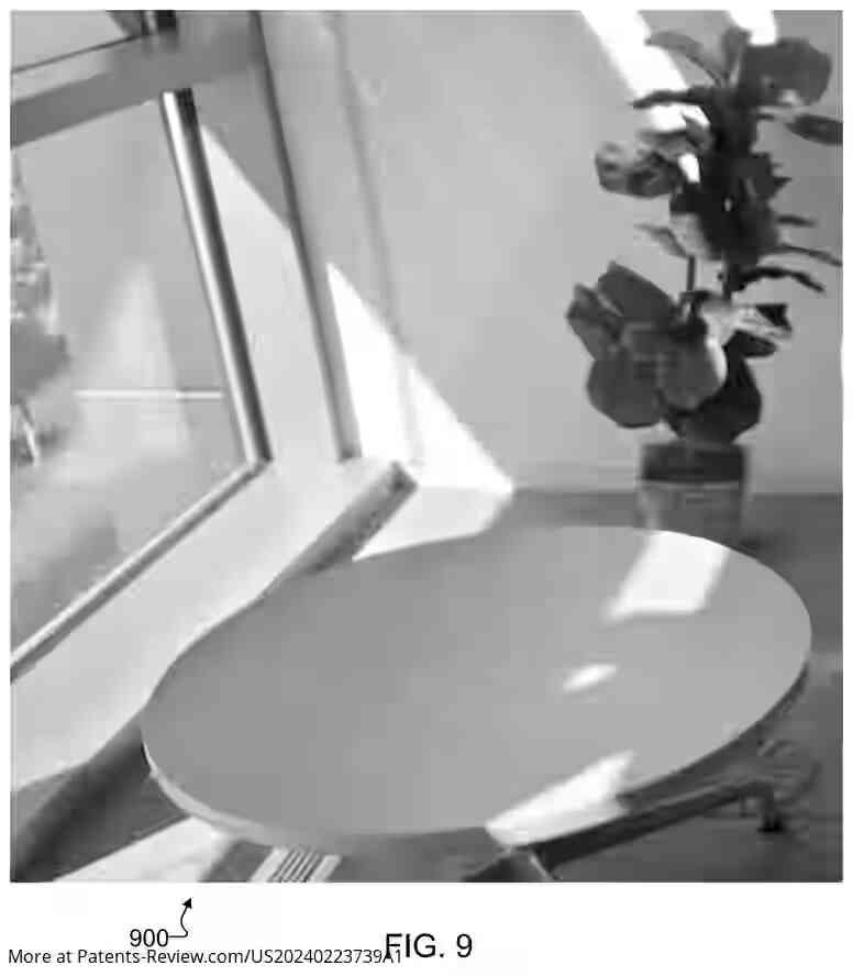 PatentPulse's tweet photo. #Samsung's new patent app #US20240223739A1 details a method for XR devices using object &amp; scene segmentation. It processes image frames to generate depth maps and object boundaries, enhancing virtual views. #ExtendedReality #XR #Samsung #Patent #ObjectSegmentation https://t.co/WQlvIAAf7u