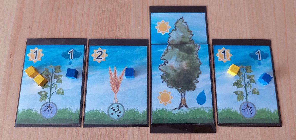 My first light weight tableau builder concept is going well. No resource conversion, no dice activated cards. Fixed amount of rounds. 2 - 5 players, playtime 45 minutes.
