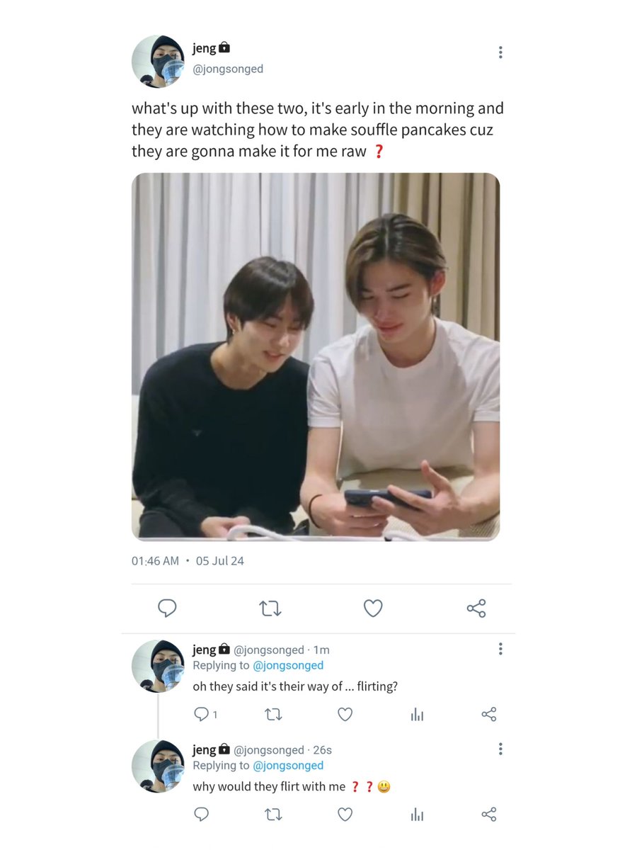 LHSNOIA's tweet photo. make you mine!
— a #jaywonki mini au.

rather than making it a competition, riki (nrk) and won (yjw) teamed up to form a plan on how they will capture jay's (pjs) heart, simultaneously falling for each other in the process.

with both their hearts on the line, will they succeed? https://t.co/eK21DhoWt3