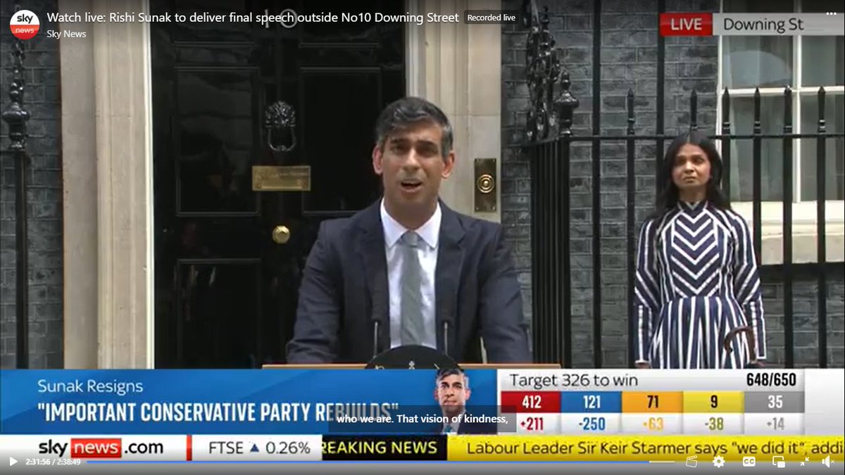Mrs Sunak ready with the brolly just in case there's a downpour. "Nothing's going his way these days so I've told him not to ruin another one."