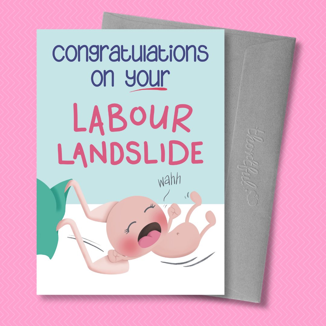 Welcome to your new leader! It’s time for change…(-ing nappies) New Baby Congratulations Card now available <a href="/thortful/">thortful</a> thortful.com/creator/presen… #labourlandslide #generalelectionuk #newbaby