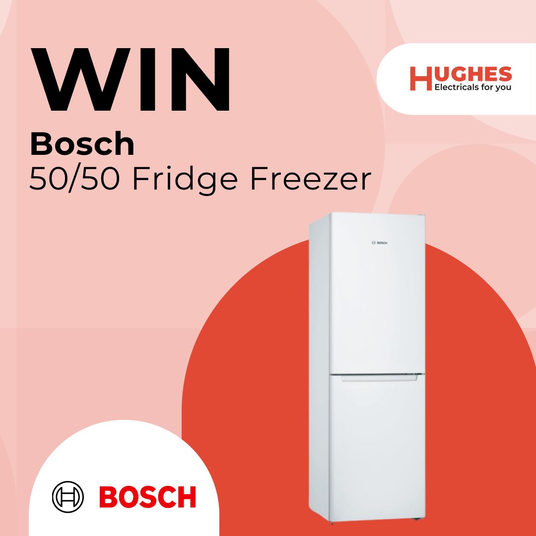 Win a @BoschHomeUK Fridge Freezer in our prize draw.

To enter: retweet this post, follow <a href="/HughesDirect/">Hughes</a> and tag your friends in the comments.

Ends 17/07/2024 at 11:59pm. T&amp;Cs apply: hughes.co.uk/prize-draw

*Each tag must be in a separate comment to count as separate entries.