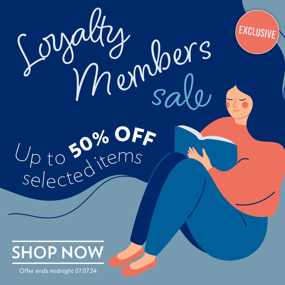 Exclusive for Loyalty Members: 💕 Up to 50% Off on Romance Books! 📚

To access the sale sign in to your account on our website and click the link below or click 'loyalty discounts' in your account menu: ow.ly/BPNp50SvLft

Not a loyalty member? Simply create an account!