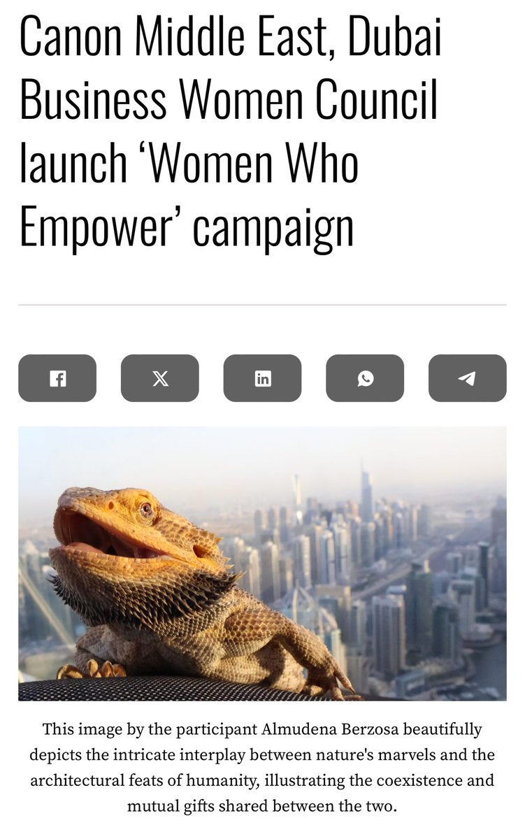 Me llama una de mis amigas para decirme que ha visto a mi Morgana en un artículo. Y yo… “Ehh?” 

Y si!!!!! es la foto 📷 que exhibí en la Cámara de Comercio de Dubai hace unas semanas 🥰🥰🥰

Morgana es la influencer, pero mi nombre sale en pequeñito si entras en el artículo 😎