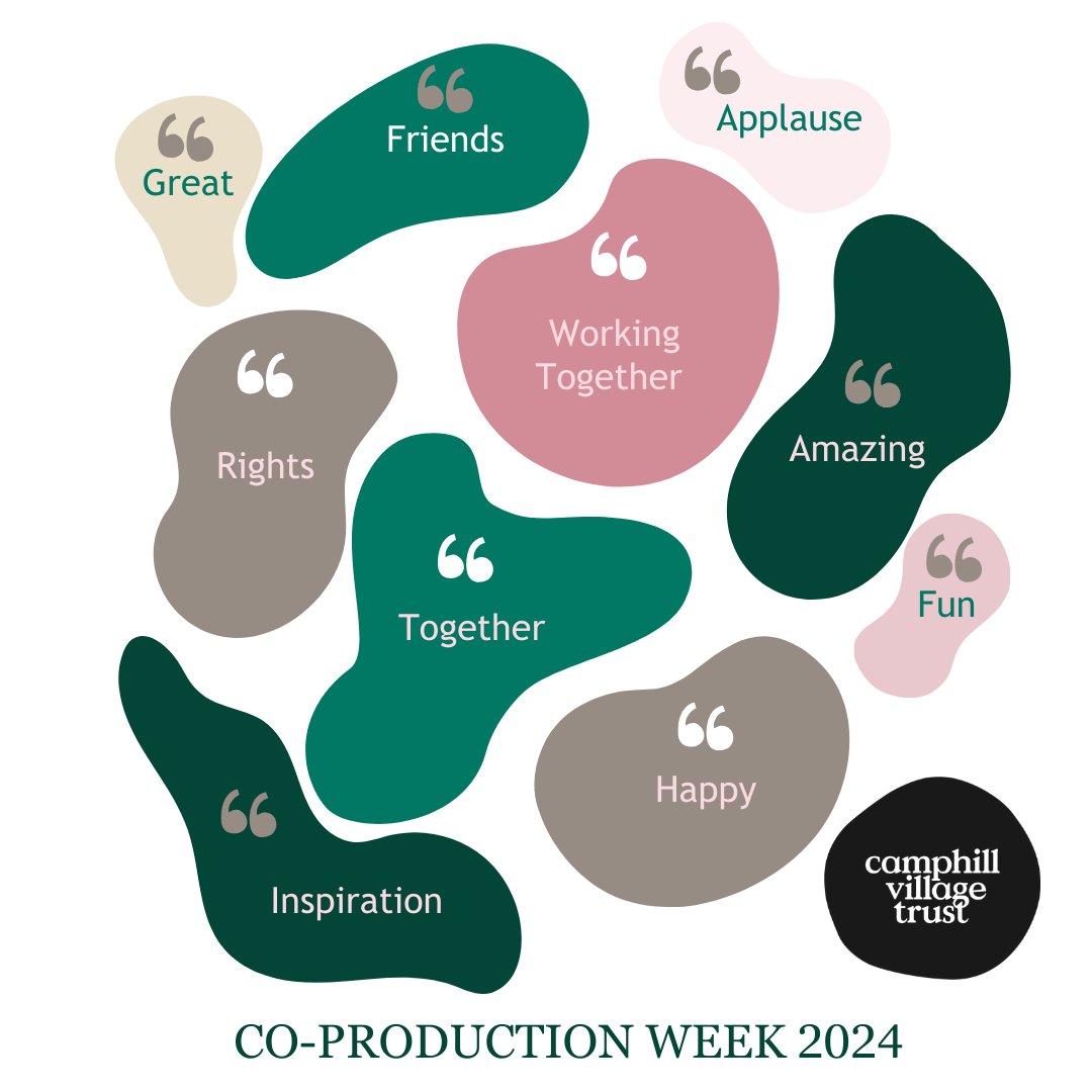CamphillVillag1's tweet image. Co-production means many things to the people we support. 
These words reflect the heart of co-production at our Trust, where everyone’s voice is valued and contributes to our shared journey. @SCIE_socialcare 

#CoProWeek #CoProductionWeek
