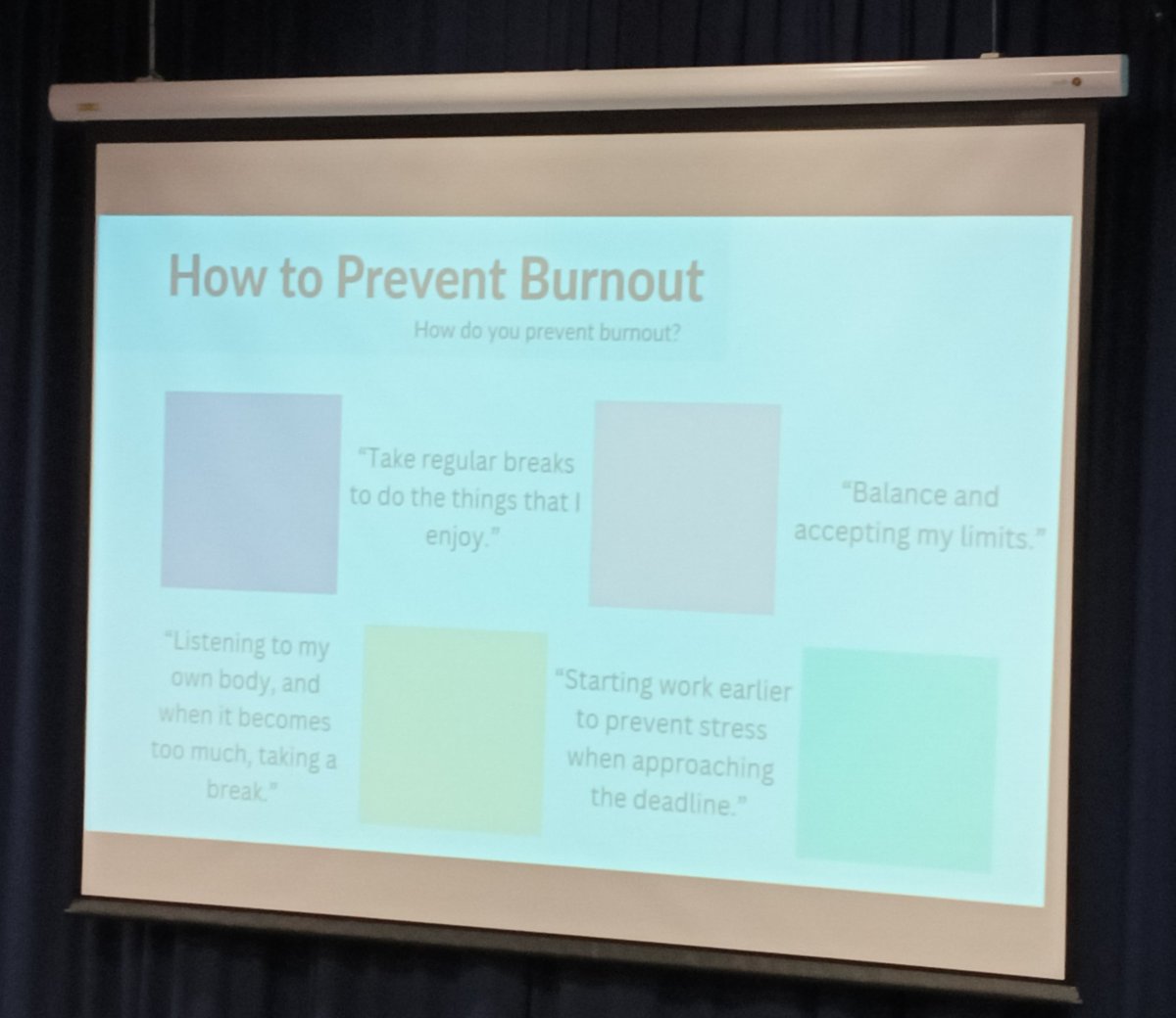 Carrie Biddle (@carrie_biddle) on Twitter photo Brilliant presentation from Izzy, Issy and Ella <a href="/marjongv/">Marjon Giving Voice</a> raising the profile of self care and looking out for each other in the learning and work setting. Understanding what burnout is, ways to recognise it and ways to prevent it matters 🙏 <a href="/sltmarjon/">speech and language</a> Brilliant presentation from Izzy, Issy and Ella <a href="/marjongv/">Marjon Giving Voice</a> raising the profile of self care and looking out for each other in the learning and work setting. Understanding what burnout is, ways to recognise it and ways to prevent it matters 🙏 <a href="/sltmarjon/">speech and language</a>
