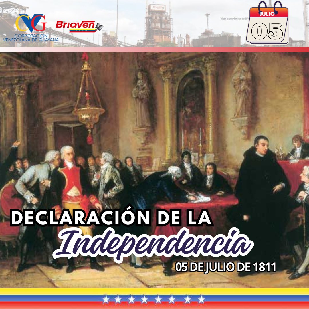 Tal día como hoy se firmó el acta que marcó la historia política y social del país. Héroes patrios que lucharon para lograr la emancipación de Venezuela. Hoy más que nunca somos libres e independientes.