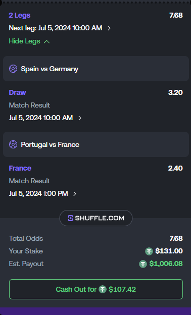 $200 giveaway. 20 x $10

If my value bet hits. I am pretty confident France will beat Portugal in the main time. I am also hopeful Spain and Germany will draw. #EURO2024 

Like/ RT / Comment your discord username

Will Roll Live. Links in Bio.