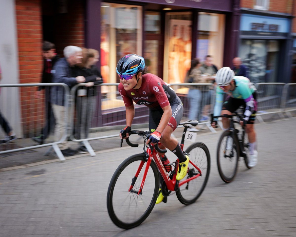 Florence Scrafton of FTP-Fulfil The Potential-Racing in Wednesday's National Circuit Series race in Guildford #NatRoadSeries