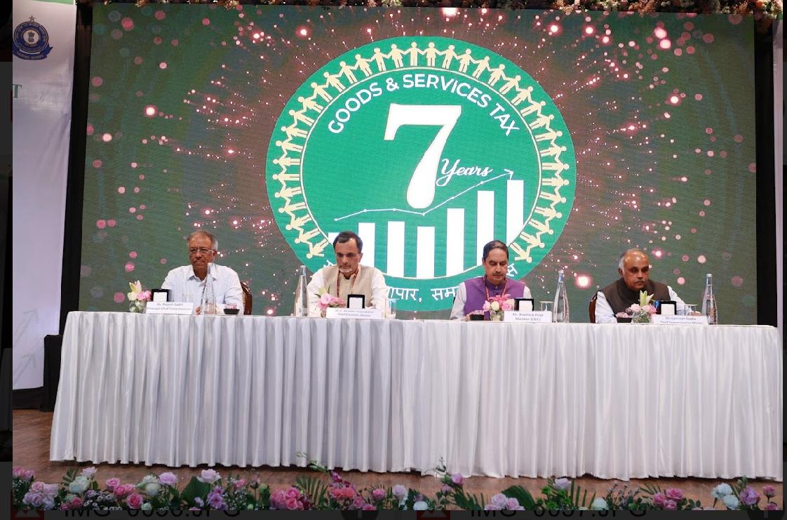 cgstdelhizone's tweet photo. Celebrating #7yearsofGST CGST Delhi South conducted a seminar today on GST:Achievements, Journey So Far,Challenges & Way Ahead. It saw participation from trade, officials frm central & state taxes. Spl. thanks to Sh. V. Anantha Nageswaran, CEA for his keynote address @cbic_india https://t.co/6XLfNaXi32