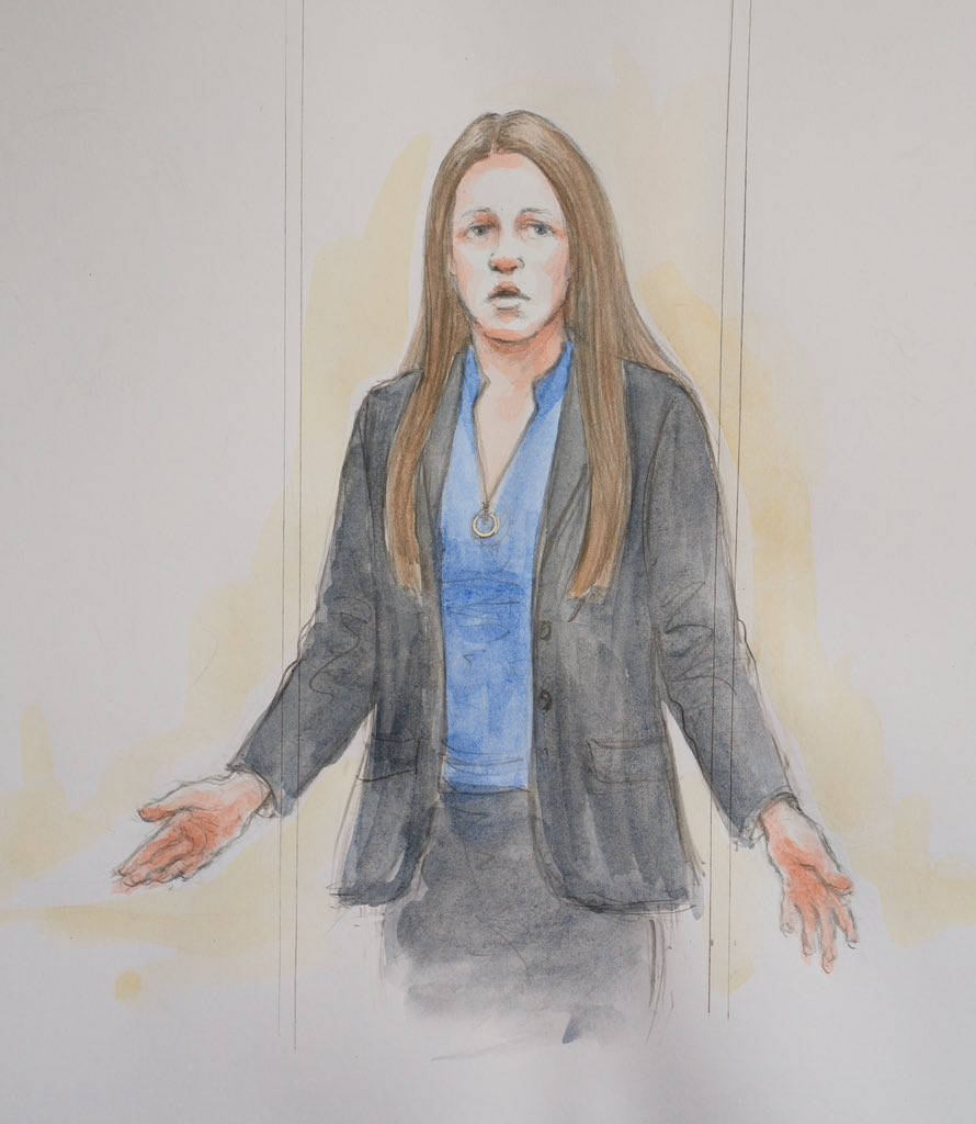 Judith Moritz (@judithmoritz) on Twitter photo Image by our court artist <a href="/h_tipper/">Helen Tipper</a> of Lucy Letby saying “I’m innocent” as she was taken down to the cells after her sentencing today. Image by our court artist <a href="/h_tipper/">Helen Tipper</a> of Lucy Letby saying “I’m innocent” as she was taken down to the cells after her sentencing today.