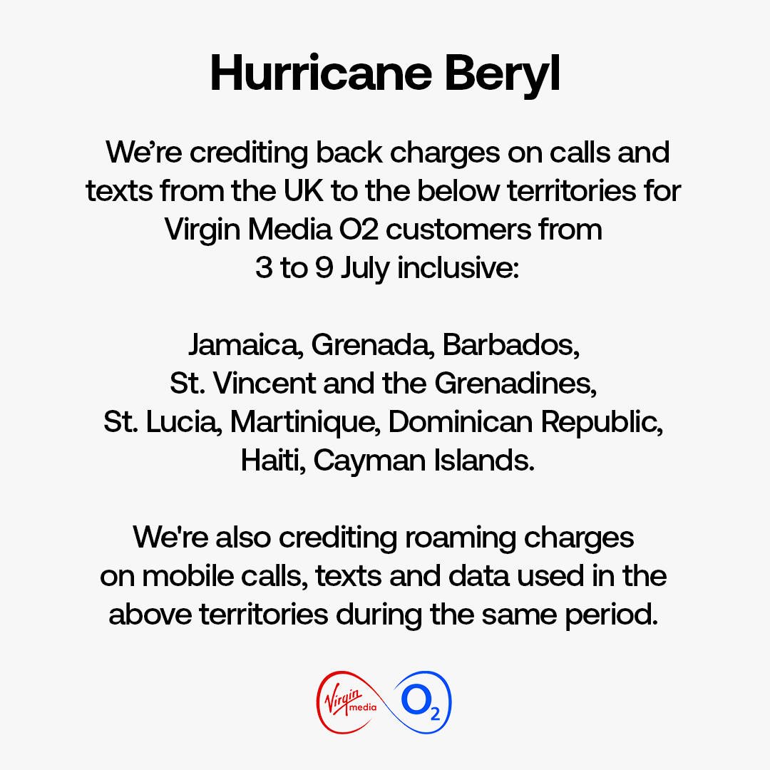 Our hearts go out to everyone impacted by the devastating Hurricane Beryl. 

Here’s how we are supporting our customers: