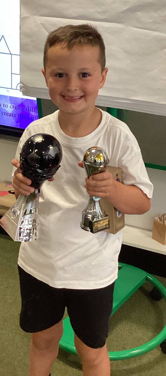 Well done Frankie some more amazing trophies for your football achievements <a href="/MrsFosterTweets/">Mrs Foster</a>