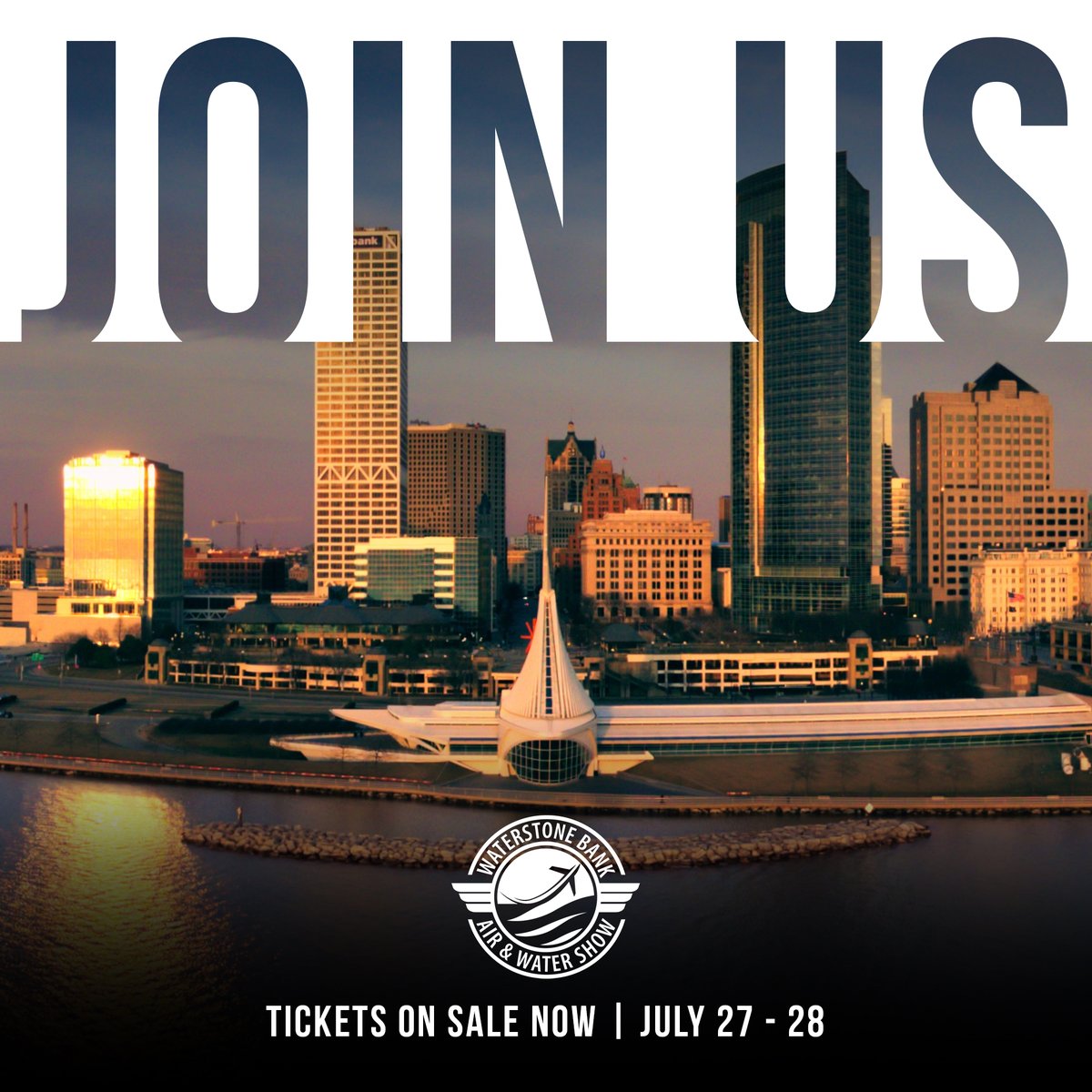 Experience the WaterStone Bank Air &amp; Water Show - a Milwaukee tradition unlike any other! Save the date: July 27 - 28, 2024. ✈️🔗 wsbonline.com/aws #AirShow #WaterShow #Milwaukee #Summer #Thunderbirds #lakefront