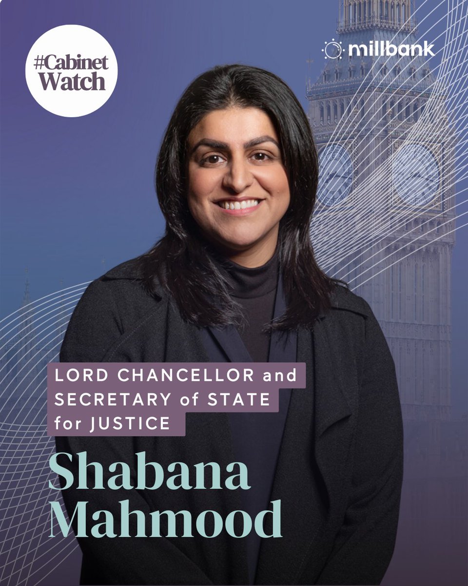 millbankglobal's tweet photo. Just announced: more appointments to Keir Starmer's new Cabinet 👇 

Shabana Mahmood as Lord Chancellor and Secretary of State for Justice

Bridget Phillipson as Secretary of State for Education

Ed Miliband as Secretary of State for Energy Security and Net Zero

#CabinetWatch https://t.co/Cq8Xm5cnIB