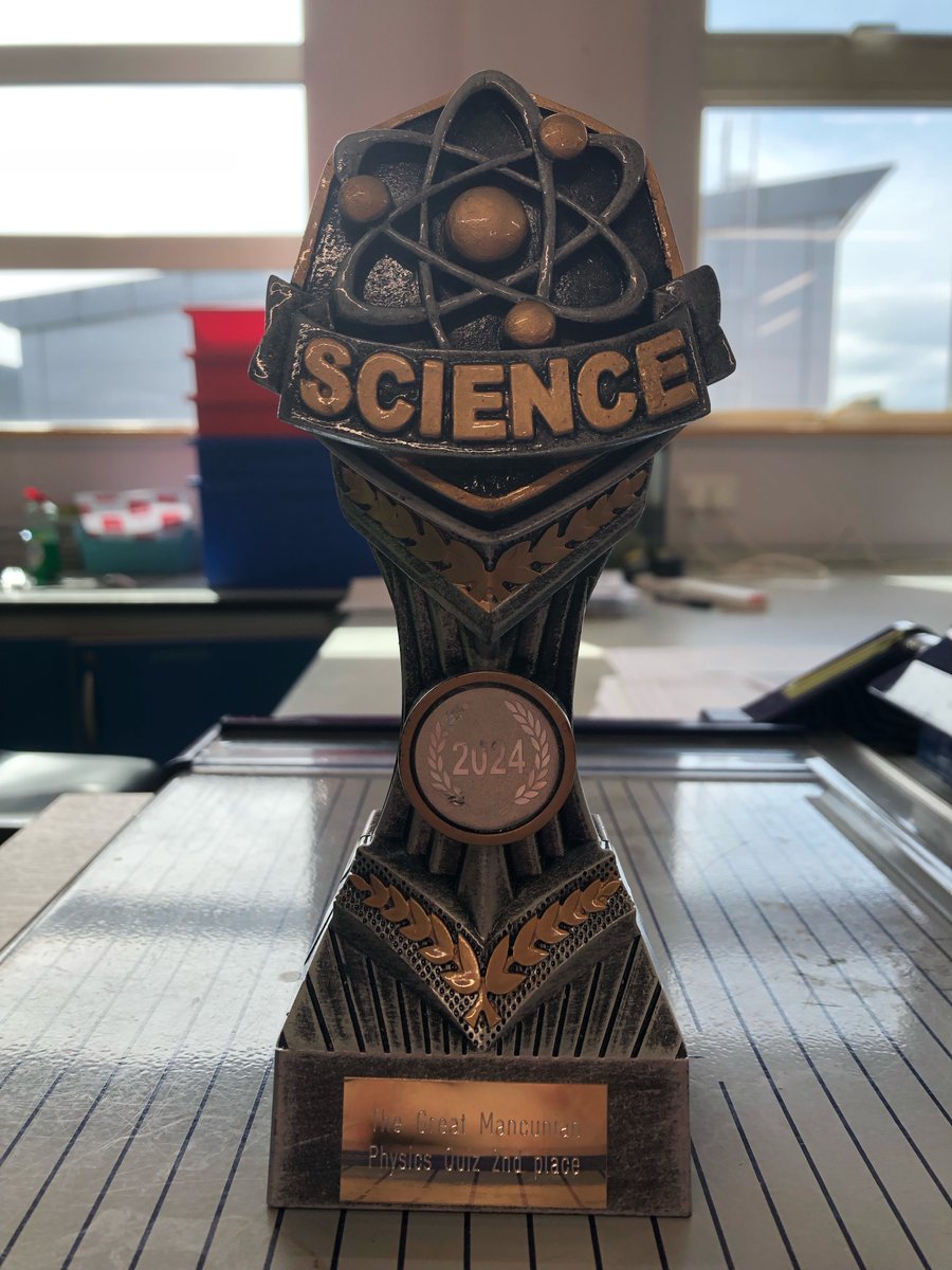 Manchester Academy students managed to win the second place trophy in the The Great Mancunian Physics Quiz! So proud of our students! <a href="/DidsburyHigh/">Didsbury High School</a> thank you for hosting us!😊

<a href="/KEV_Science/">Katie Evans 👩🏼‍🏫🧪🔬🌿</a> 
<a href="/McrAcademy/">Manchester Academy</a>