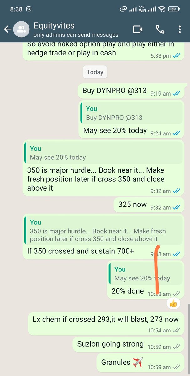 chetanya08's tweet image. #DYNPRO rise to 20% UC today. 

Call was given @313 at 9:19 &amp;amp; it was on @370 in no time. 

If sustain 350 level, no hurdle nearby and target in next 6-8 month is 700+.

#multibagger