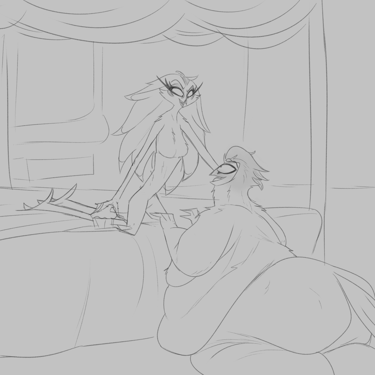 Astr0Zone's tweet photo. Something cursed for your Friday pleasure.
Just had to get Stolas out of his "scrawny twig ass" phase and it all worked out in the end. https://t.co/xvNH57QIIo