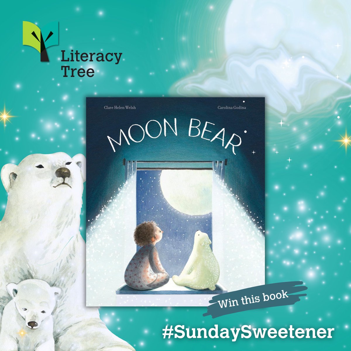 This week's #SundaySweetener is 'Moon Bear', an enchantingly illustrated, wordless book, in which a little girl, afraid of the dark, meets a moon bear afraid of  light.🌓
For your chance to win:
✨Like
✨Follow
✨Repost + tag a friend for an extra entry
Winner announced Monday!🏆