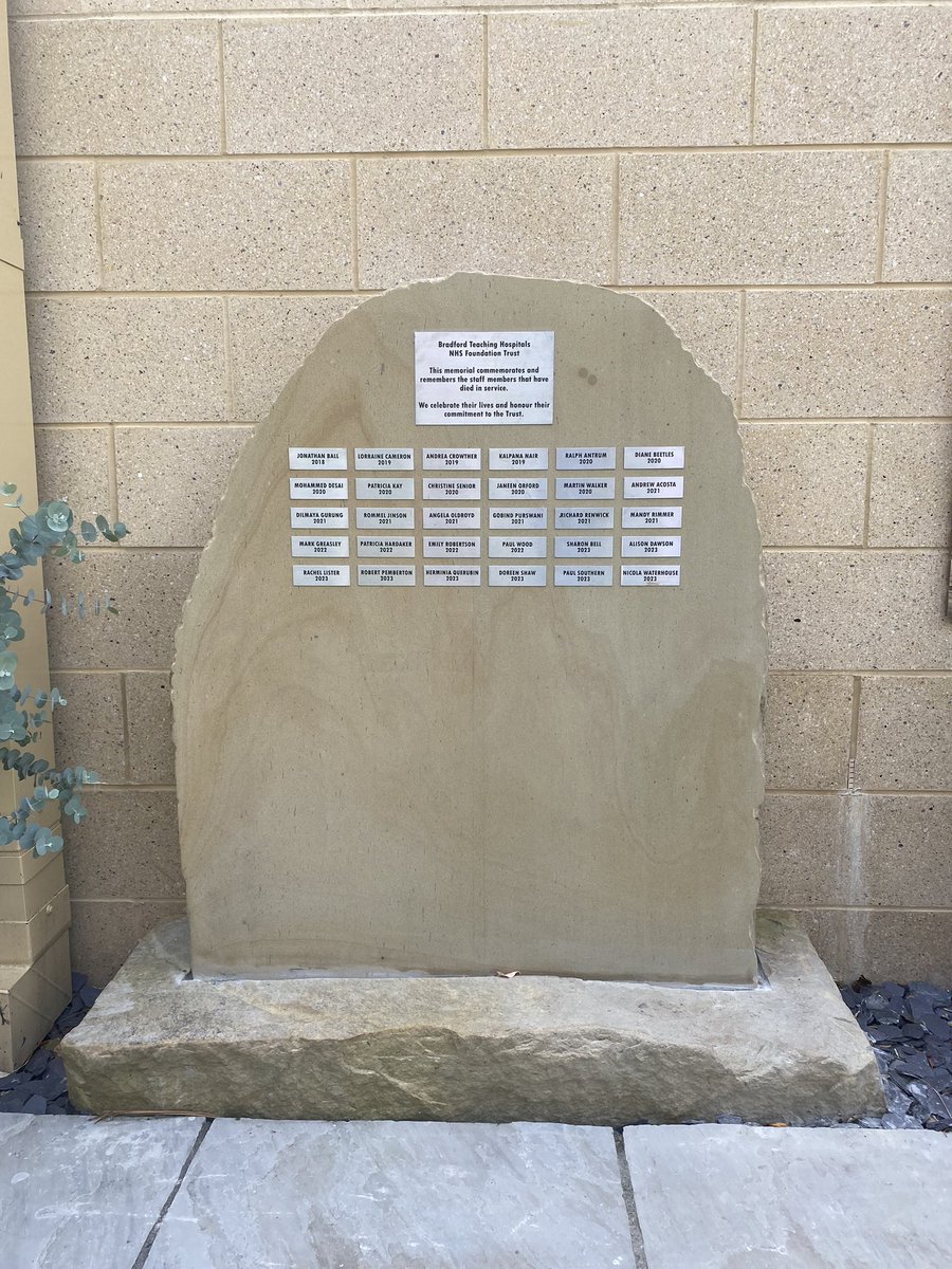 SPaRC Team@BTHFT (previously Chaplaincy) (@bthftsparcteam) on Twitter photo It was a privilege to be part of the unveiling of this memorial stone, remembering Bthft colleagues whoβve died in service. To pay your respects, you can find this memorial in the garden next to Costa at BRI. <a href="/BTHFT/">Bradford Teaching Hospitals NHS FT</a> @Mel_Pickup <a href="/BTHFTCharity/">Bradford Hospitals Charity</a> It was a privilege to be part of the unveiling of this memorial stone, remembering Bthft colleagues whoβve died in service. To pay your respects, you can find this memorial in the garden next to Costa at BRI. <a href="/BTHFT/">Bradford Teaching Hospitals NHS FT</a> @Mel_Pickup <a href="/BTHFTCharity/">Bradford Hospitals Charity</a>
