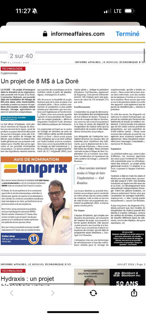HydraxisINC's tweet photo. On avance 💪💪💪 @InformeAffaires https://t.co/WQwb33TY0O