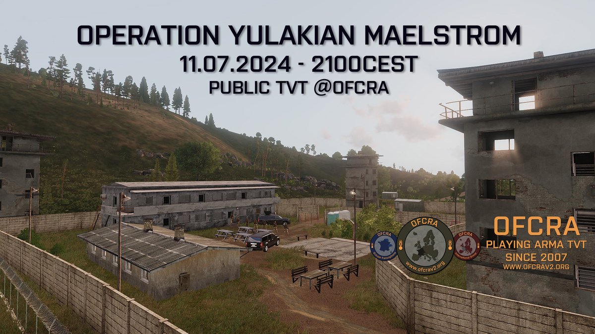 Join us on July 11th for a big #tvt #arma3 battle on Yulakia, The Yulakian Maelstrom, featuring Polish Army vs ION.
More informations: ofcrav2.org/forum/index.ph…
Registration: discord.gg/bWtGS7N
<a href="/ArmaPlatform/">Arma Platform</a>