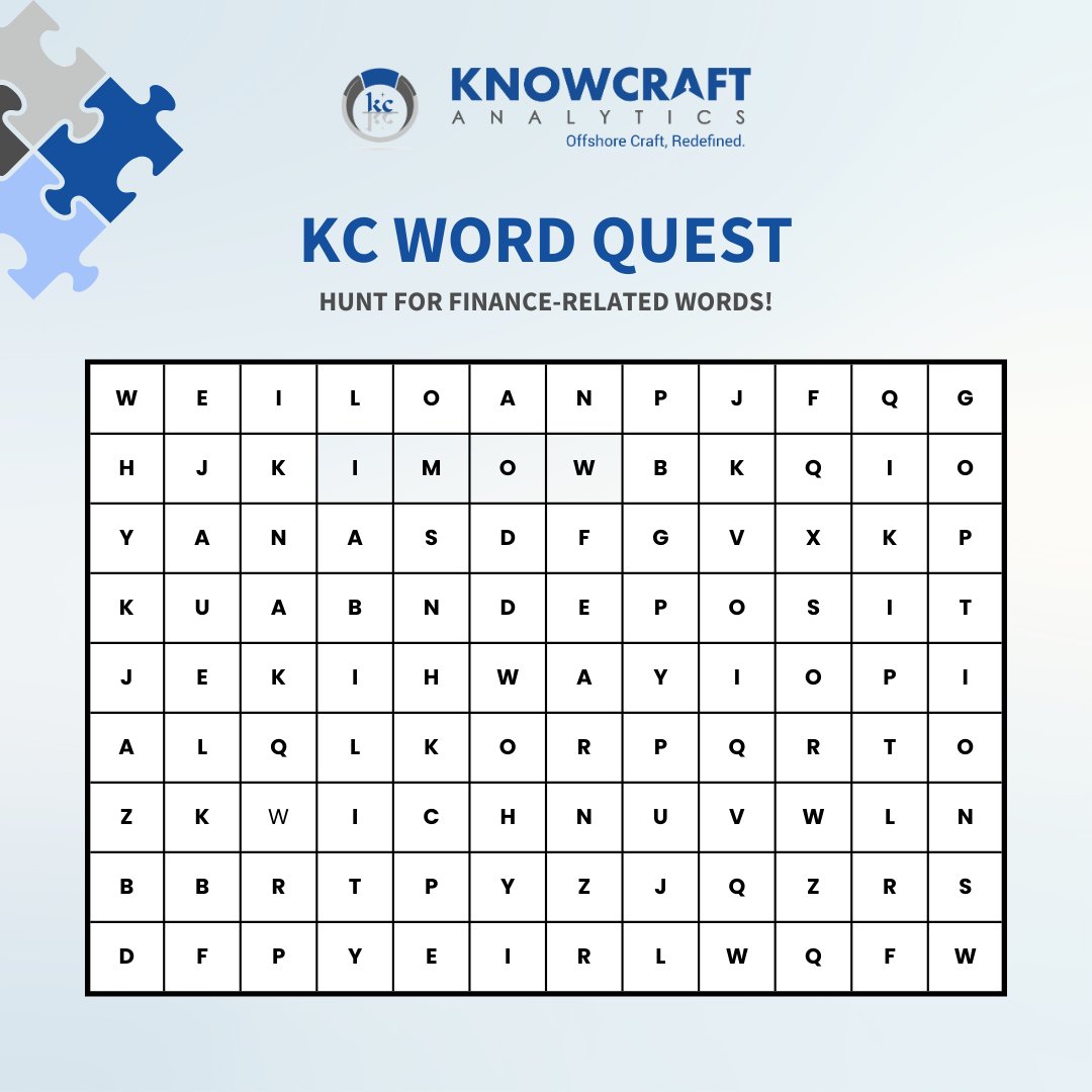 KnowcraftA's tweet photo. Ready to test your word-hunting skills? Join KC Word Quest and track down all five hidden words. Comment on your progress and invite your network to join the journey.
#KCWordQuest #KnowcraftAnalytics #WordPuzzleChallenge #JoinTheQuest #NetworkChallenge https://t.co/Ie2MHw0gL2